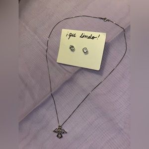 Bundle: Angel necklace + stud earrings
